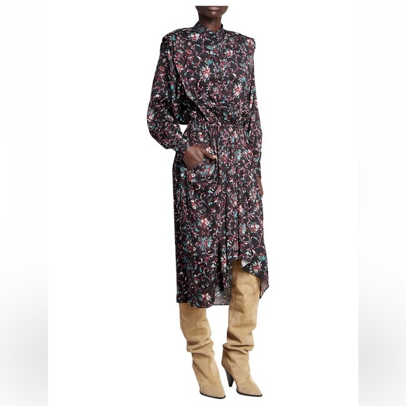 Isabel Marant Dresses & Skirts - Isabel Marant Etoile Okleya Floral High-Low Midi-Dress